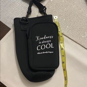 Black Neoprene Crossbody Bag